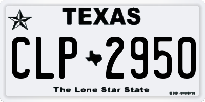 TX license plate CLP2950