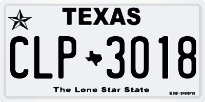 TX license plate CLP3018