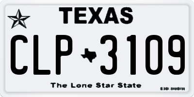 TX license plate CLP3109