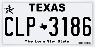 TX license plate CLP3186