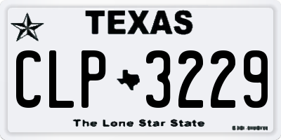 TX license plate CLP3229