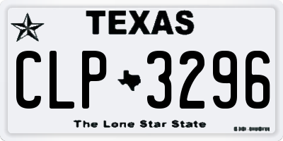 TX license plate CLP3296