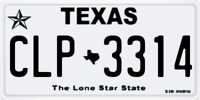 TX license plate CLP3314