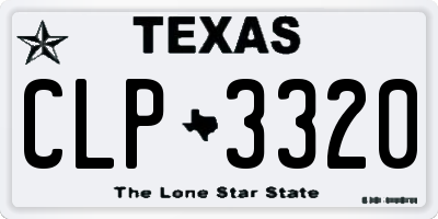 TX license plate CLP3320