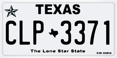 TX license plate CLP3371