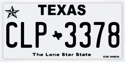 TX license plate CLP3378