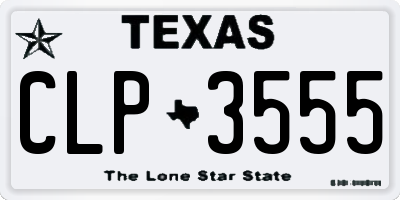 TX license plate CLP3555