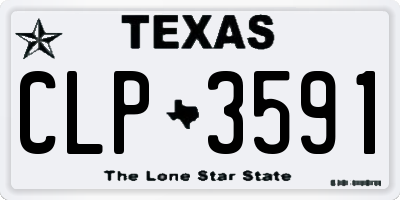 TX license plate CLP3591