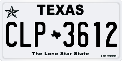 TX license plate CLP3612