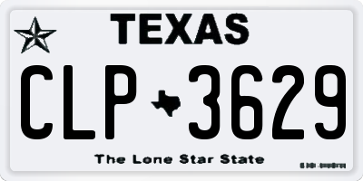 TX license plate CLP3629