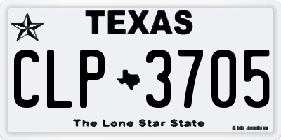 TX license plate CLP3705