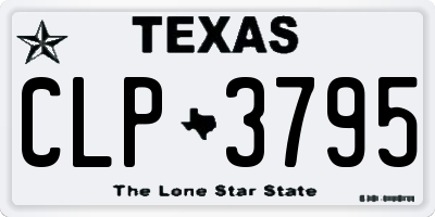 TX license plate CLP3795
