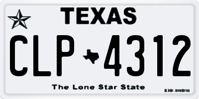 TX license plate CLP4312