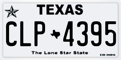 TX license plate CLP4395
