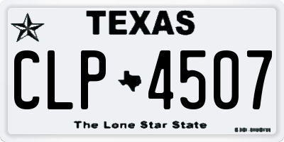 TX license plate CLP4507