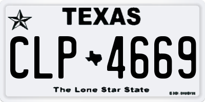 TX license plate CLP4669