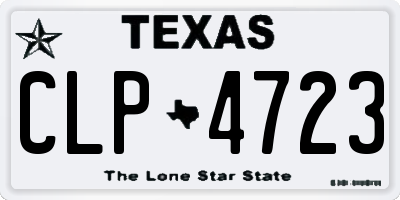 TX license plate CLP4723
