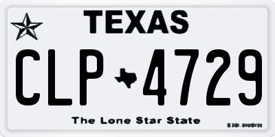 TX license plate CLP4729
