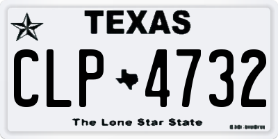 TX license plate CLP4732