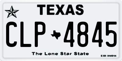 TX license plate CLP4845