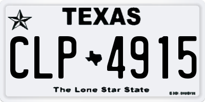 TX license plate CLP4915