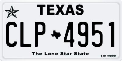 TX license plate CLP4951