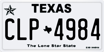TX license plate CLP4984