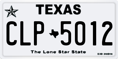 TX license plate CLP5012