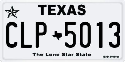 TX license plate CLP5013
