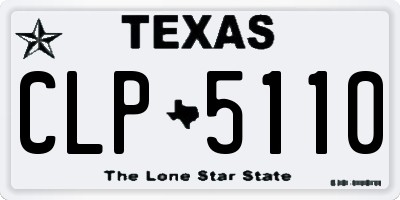 TX license plate CLP5110