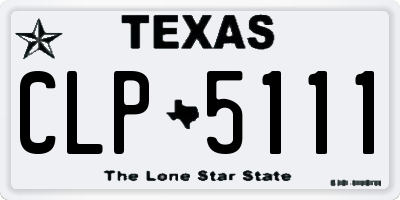 TX license plate CLP5111