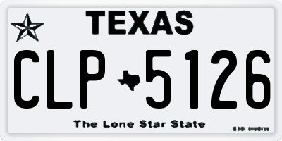 TX license plate CLP5126