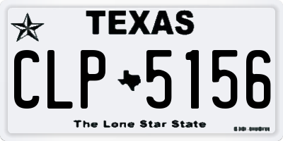TX license plate CLP5156