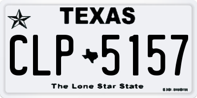 TX license plate CLP5157