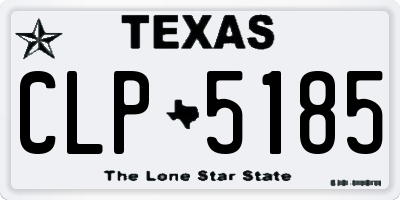 TX license plate CLP5185
