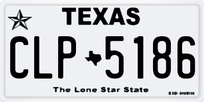 TX license plate CLP5186