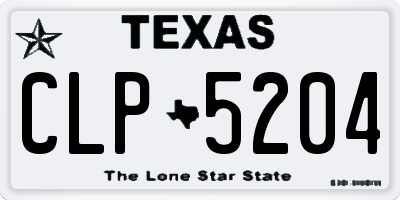 TX license plate CLP5204