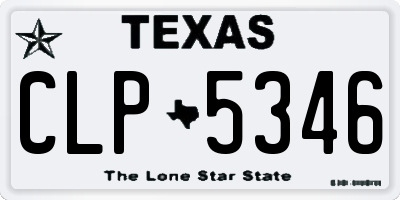 TX license plate CLP5346