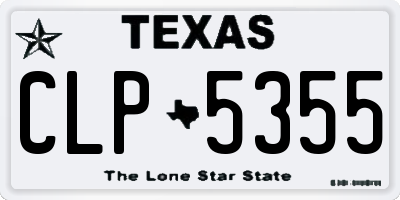 TX license plate CLP5355