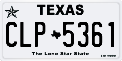 TX license plate CLP5361