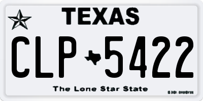 TX license plate CLP5422