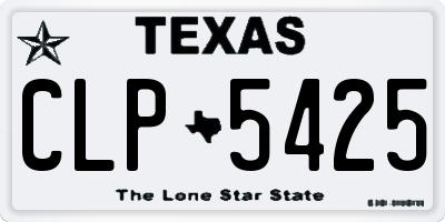 TX license plate CLP5425