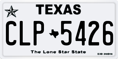 TX license plate CLP5426