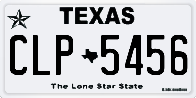 TX license plate CLP5456