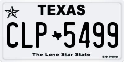 TX license plate CLP5499