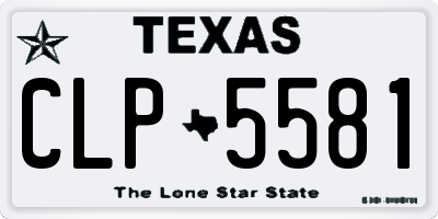 TX license plate CLP5581