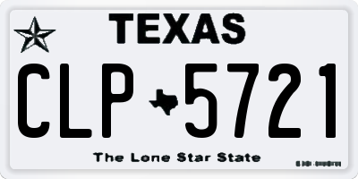 TX license plate CLP5721