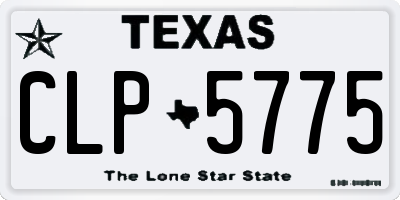 TX license plate CLP5775