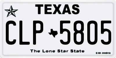 TX license plate CLP5805