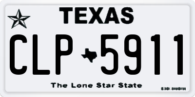 TX license plate CLP5911